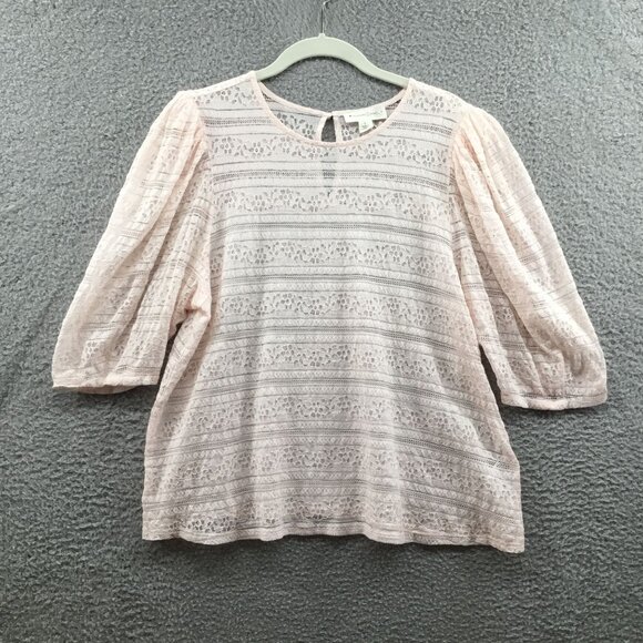 Treasure & Bond Lace Top Pink L - Picture 1 of 3